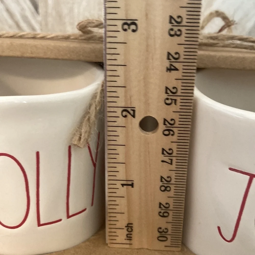 Rae Dunn Holly and Jolly Mini Mug Ornaments